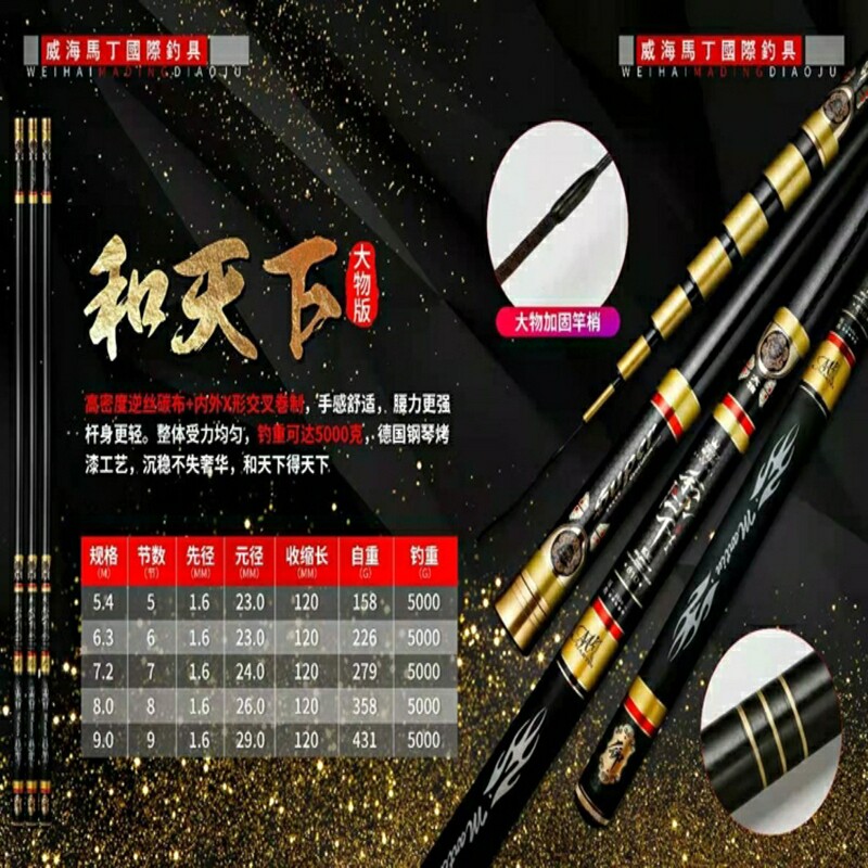马丁高碳素大物水库竿和天下2号
