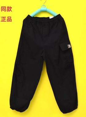 李宁童装休闲长裤纯棉运动工装裤