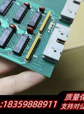 绿色PCB电路板，插槽接口。型号是PRI 板卡REV D议价