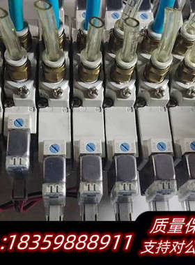 SY5000系列电磁阀，一组10个，带蓝色和透明接头议价