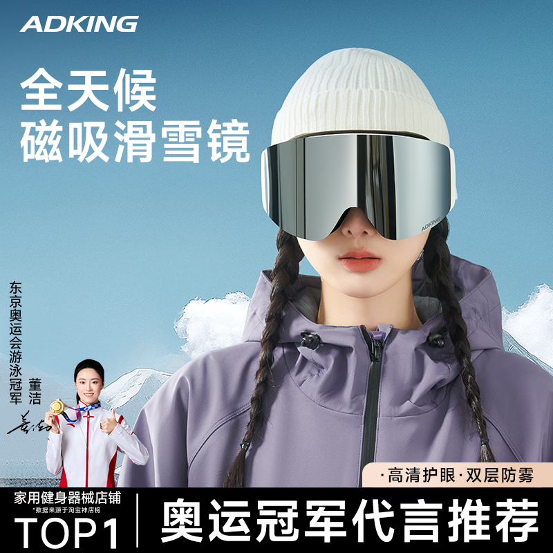 【一秒换片】新款磁吸滑雪镜