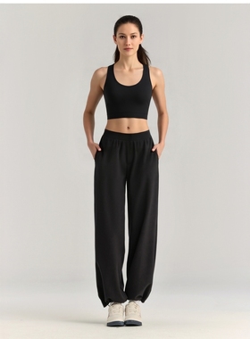 ParfoisTennis25秋冬新款女士阔腿宽松保暖网球运动针织长裤