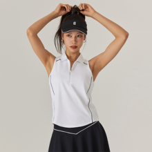 PARFOISTENNIS春夏无袖运动背心高级感侧身冲孔网球服女瑜伽健身