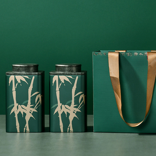 绿茶茶叶罐二两龙井碧螺春日照茶通用马口铁密封罐红茶包装盒国风