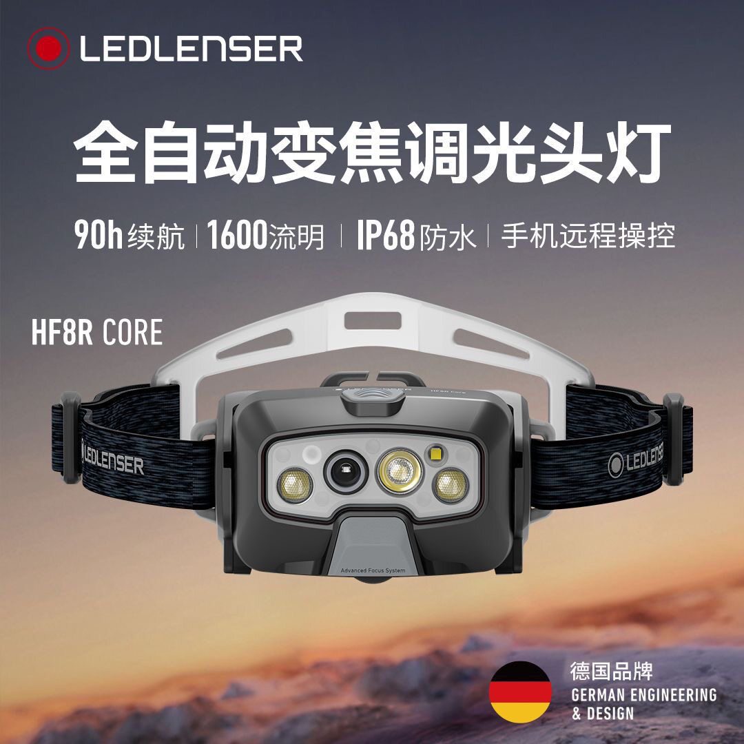 莱德雷神HF8RCORE远山蓝头灯