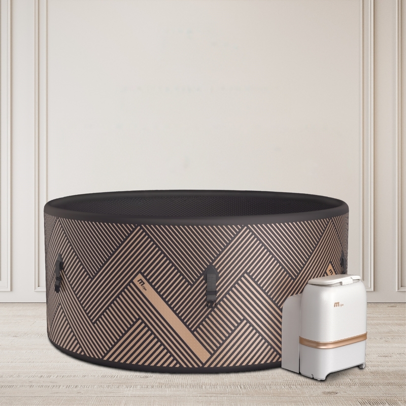 乐划美泉MONO恒温SPA按摩充气浴缸 家用拉丝浴桶户外泡澡池水疗池