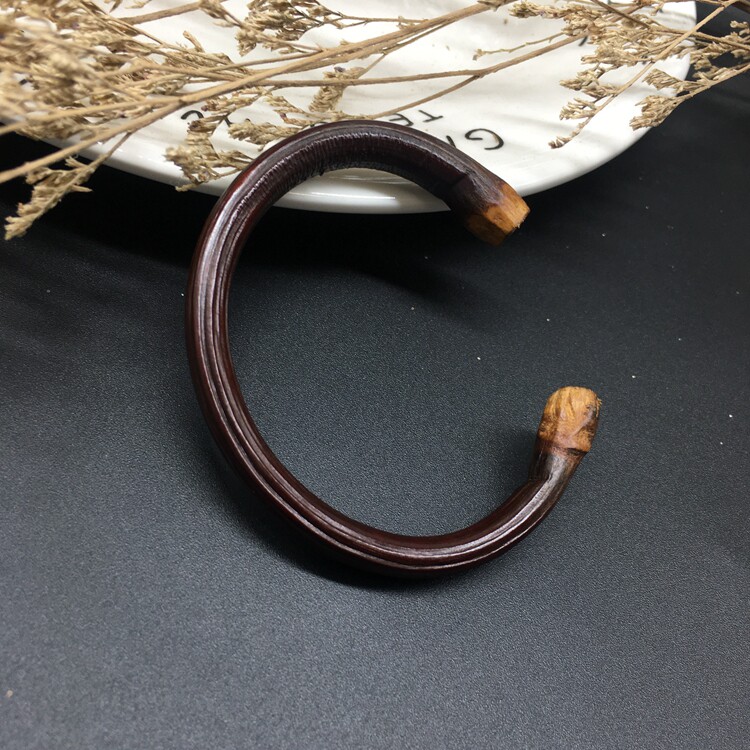 正宗西藏鸡血藤 山南老藤药藤 无节藤镯男女木手镯藏式民族风