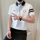B338-T814-P48夏季男士休闲翻领短袖T恤小伙风简约痞帅polo衫男，男装Polo衫，电商B338