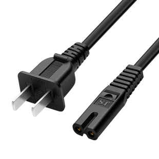 美规2孔8字尾电源线美标日标两插台灯音响适配器显示器充电八尾口