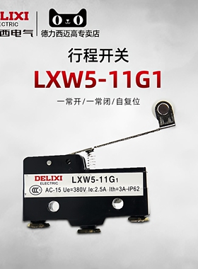 德力西微动行程开关 限位开关 微型LXW5-11G1滚轮自复位Z-15GW2-B