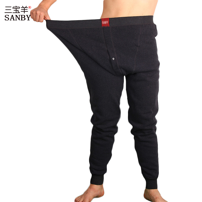 大码加厚胖子中老年高腰保暖裤