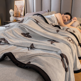 加厚羊羔绒毛毯毯子2024新款冬天双人加大午休毯沙发毯盖毯可机洗