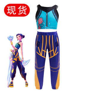 外贸女童猎魔女团佐伊COS扮演服装恶魔猎人打歌服套装吊带露脐装