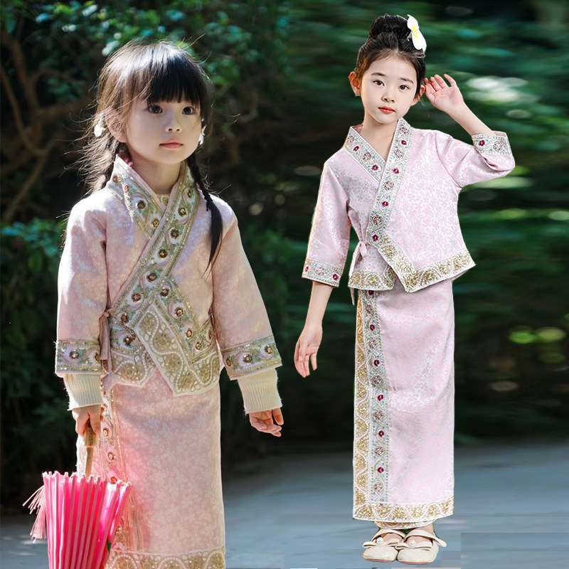 西双版纳儿童民族表演服泰国泼水节旅游傣族女童男女傣族运动会班,童装/婴儿装/亲子装,儿童演出服,淘宝优惠券,粉丝福利购,淘宝优惠卷