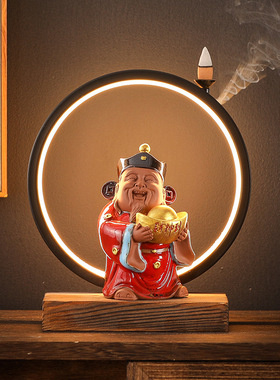陶瓷财神爷接进门佛像开业新居