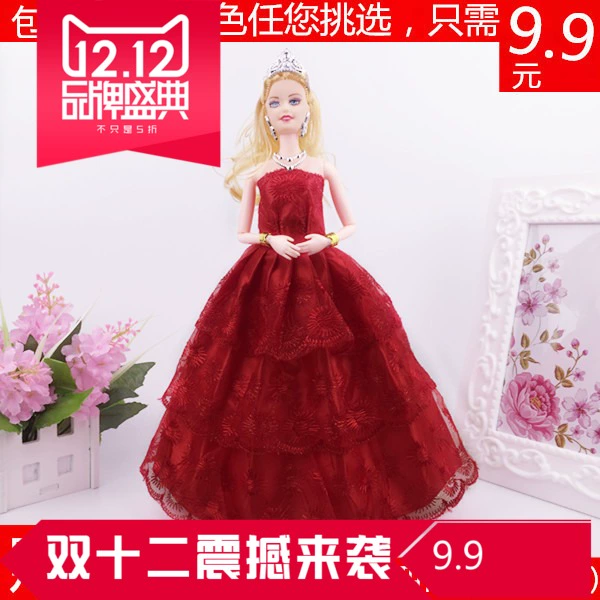 30 cm Barbie hơn so với búp bê Công Chúa giường ngủ Châu Âu giường ngủ của trẻ em giường đôi giường ngủ phụ kiện đồ chơi