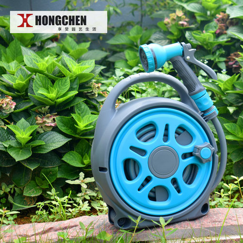 弘晨高压喷头洗车水枪神器软管套装家用水管便携收纳架浇花工具