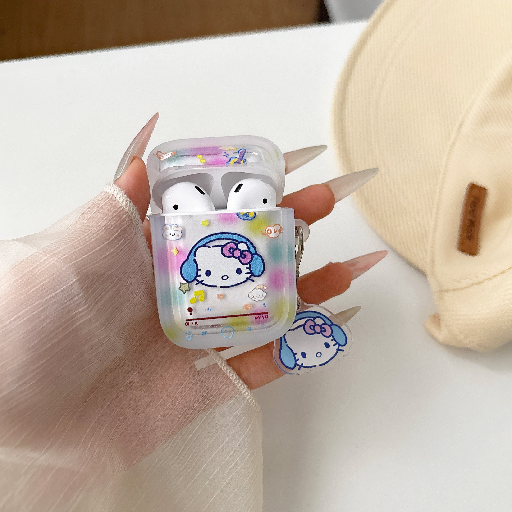 真无线蓝牙耳机带保护套高颜值运动学生党超长续航适用于苹果安卓