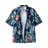 Hawaiian boy short-sleeved floral shirt children's clothing, Hong Kong-style children's boy seaside clothes, cool and stylish, big and medium-sized children's parent-child wear thumbnail 6