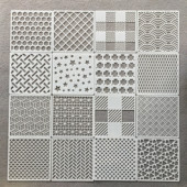 喷花模20cm跨境几何镂空绘画模板不规则图形PET镂空DIY画画模板