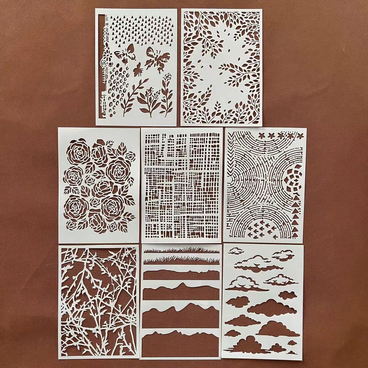 几何花鸟创意塑料可水洗绘画模板