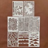 几何花鸟创意塑料绘画模板涂鸦画板绘画辅助喷漆可水洗涂鸦画板