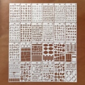 英文字母数字花边镂空塑料手工装 10.1cm 模板17.8 饰印花多款 式