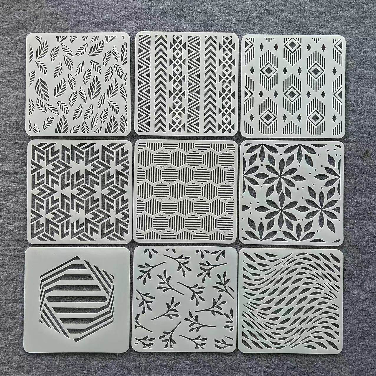 新款学生绘画几何模板曼陀罗图形模板瓷砖喷绘不规则镂空模板工具