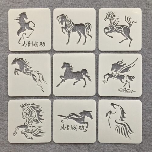 学生手绘工具卡通多款镂空模板尺