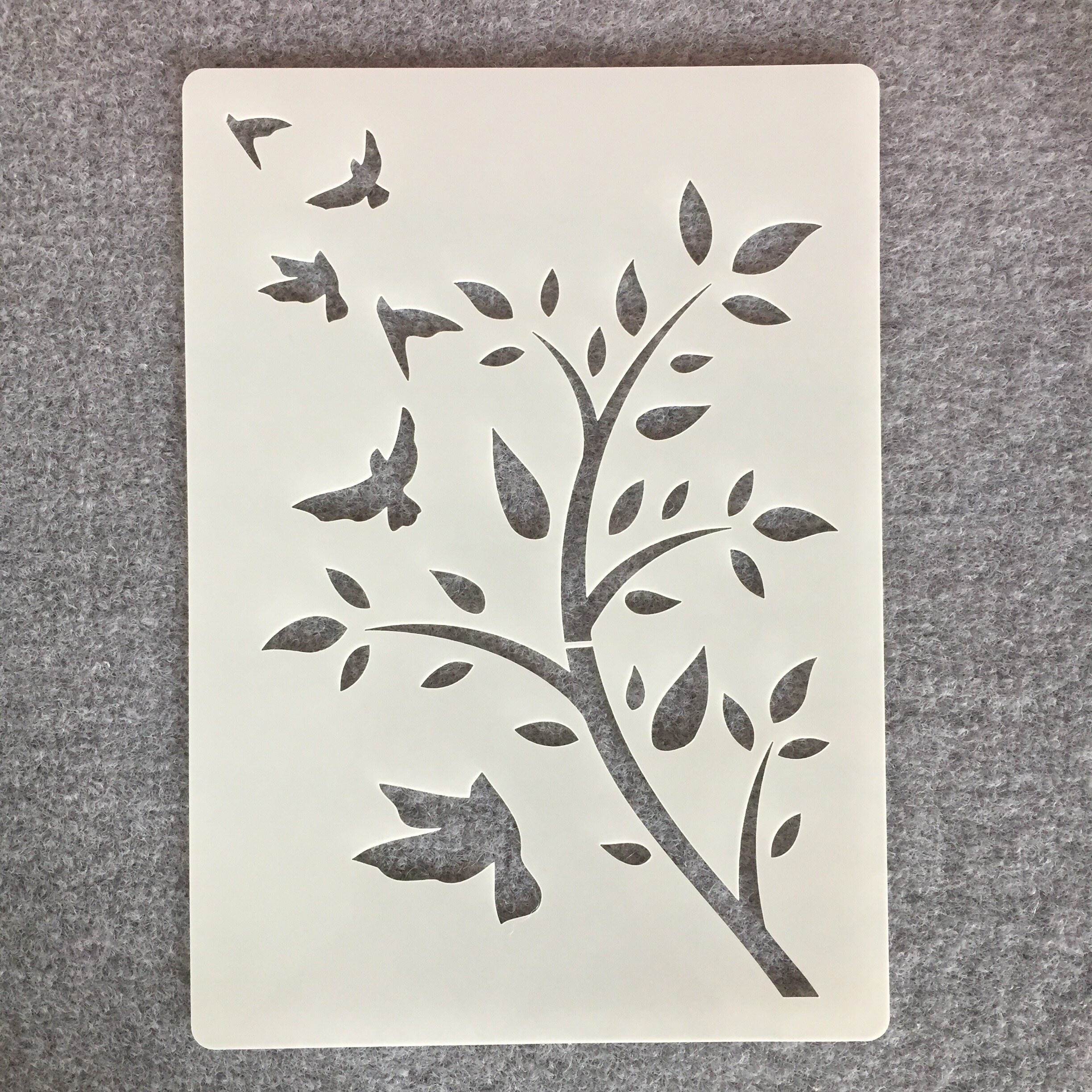 새로운 예술 꽃과 잎 테마 그림 템플릿 맞춤형 중공 벽화 어린이 그림 템플릿 눈금자