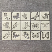 新款 画画板手抄报蝴蝶辅助镂空板塑料板儿童涂鸦喷绘绘画辅助模板