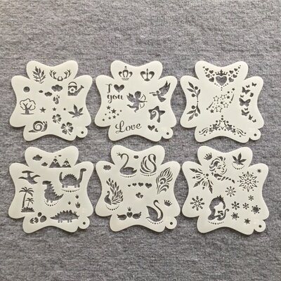 纹身彩绘画画半透明模板尺