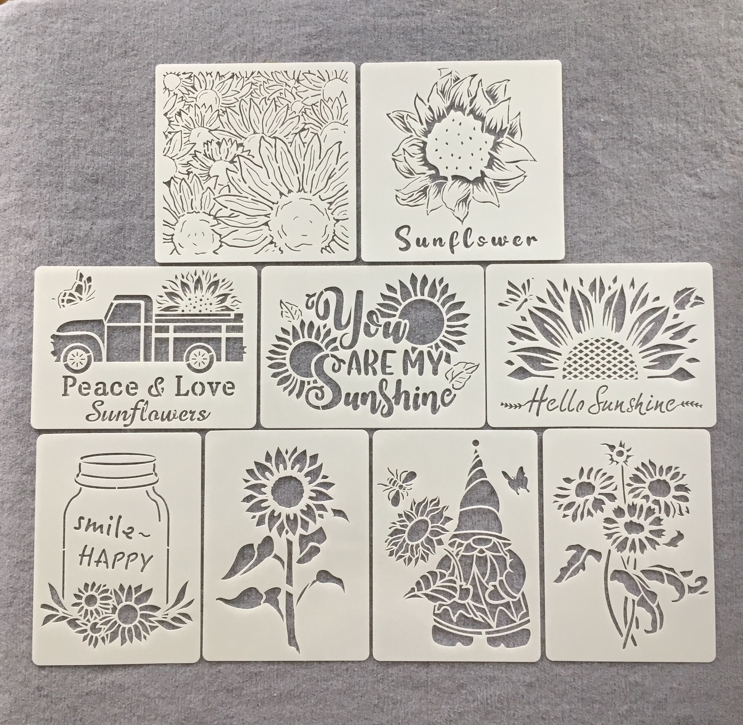 向日葵镂空绘画涂鸦模板涂色板