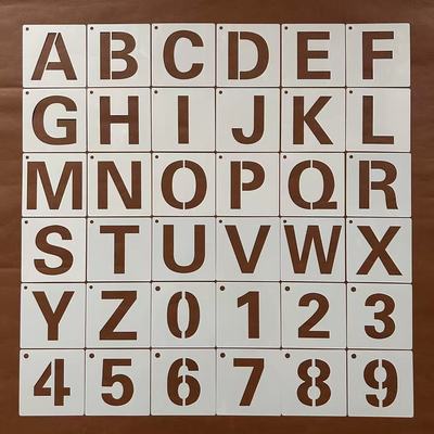 英文字母数字套装绘画模板