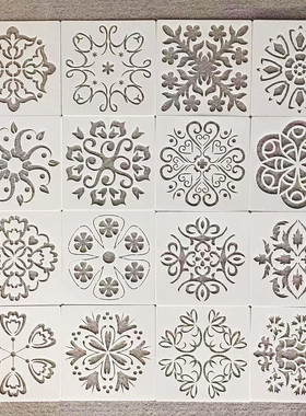 亚马逊跨境曼陀罗辅助镂空绘画模板Mandala彩绘模板批发喷绘模板