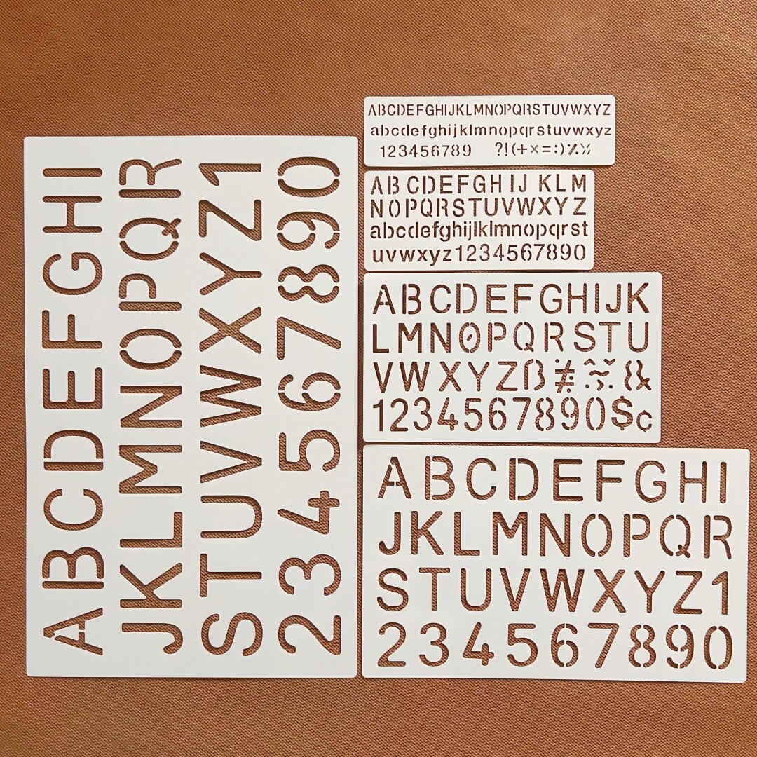 英文字母数字创意镂空绘画模板手工DIY装饰手账相册墙绘拓印工具