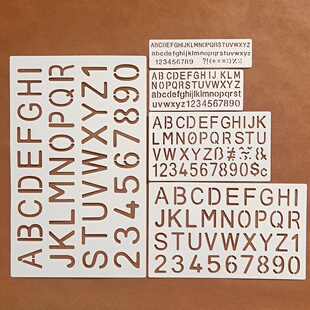 英文字母数字创意镂空绘画模板手工DIY装饰手账相册墙绘拓印工具