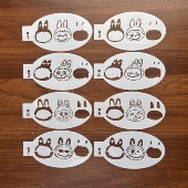 Labubu镂空彩绘拉布布模具脸模面部身体儿童绘画卡通动漫模板尺