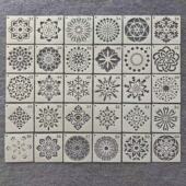 小号曼陀罗绘画涂鸦模板尺镂空画画喷色艺术蛋糕裱花糖粉筛蛋糕喷