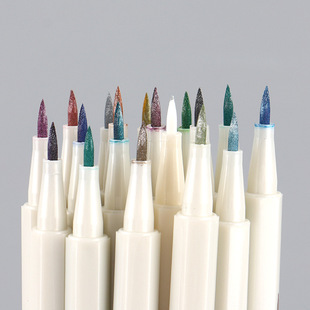 记号笔 红鹰嘴REG绘画手账专用软毛笔练字帖彩色签到笔DIY金属色