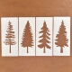新款 春天植物镂空创意涂鸦手账山林森林树模板松树镂空森林模板尺