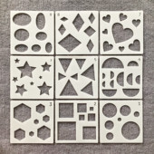 新款 跨境绘图几何图形模板塑料镂空学生绘画模板形状绘画模板尺