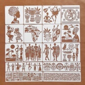 非洲部落文化动物几何图案镂空模板手工diy涂鸦手账装 饰拓印工具