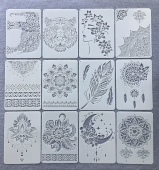 新款 复古花边儿童绘画模板彩绘涂鸦镂空多功能模板喷漆墙绘模板尺