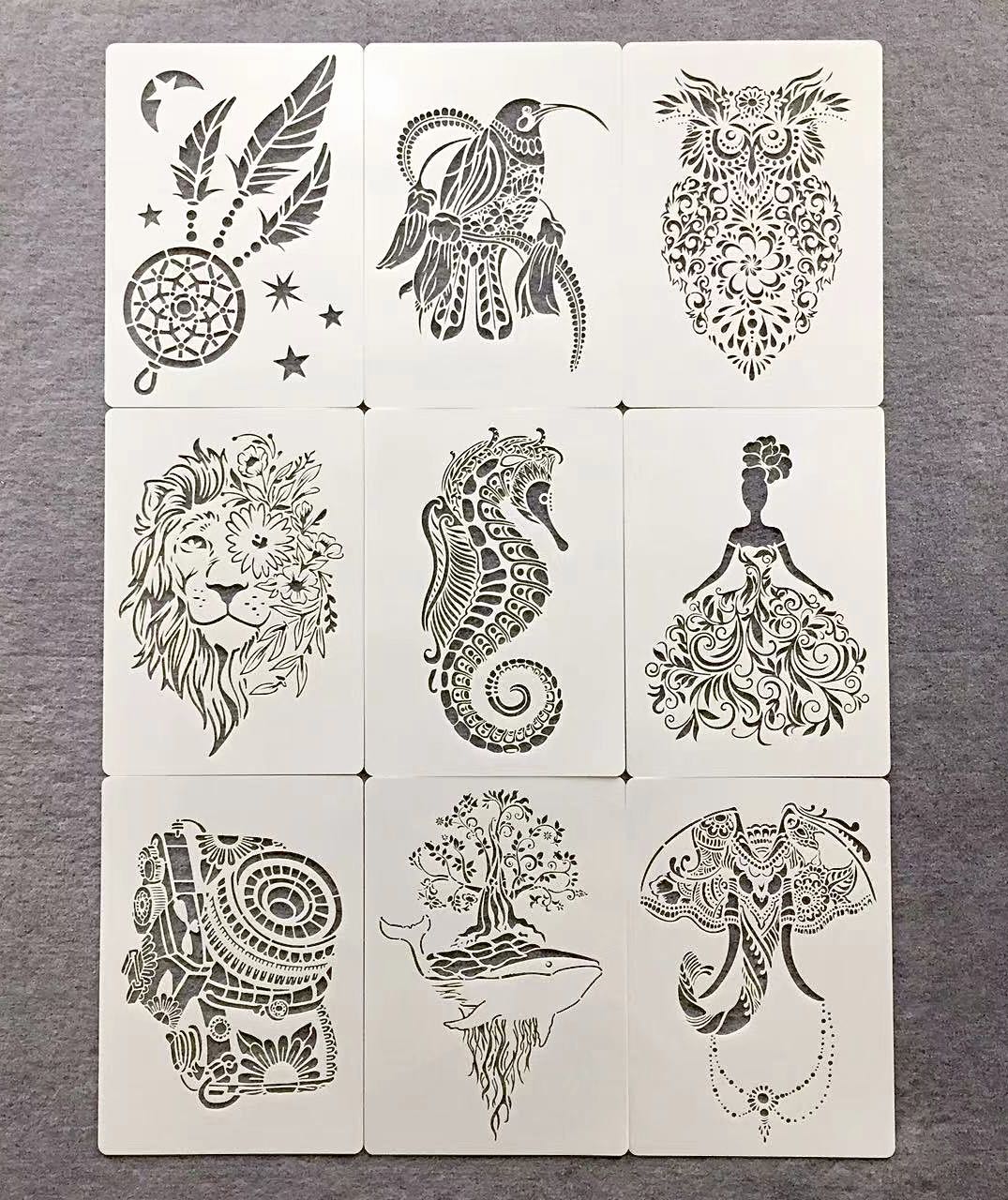 动物绘画模板儿童益智