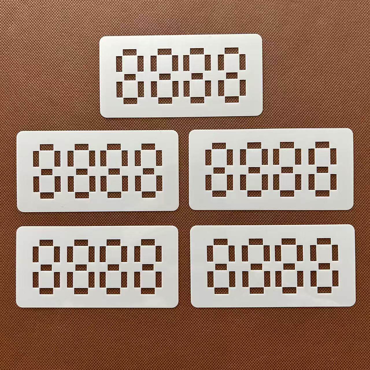 创意镂空数字手账帐本模记账绘图尺子模版绘画辅助涂鸦尺边框模板