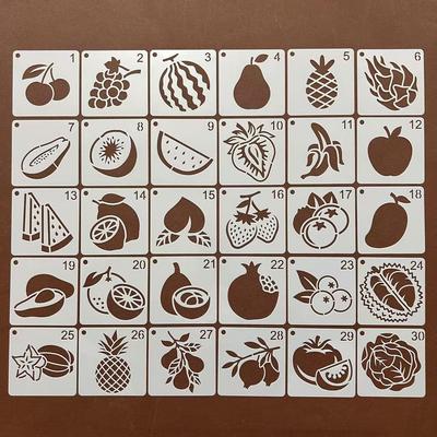 手账镂空水果蔬菜系列儿童涂鸦
