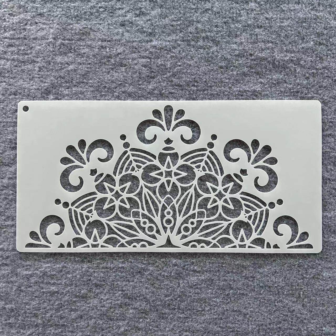 새로운 핸드북 레이스 눈금자 그래픽 페인트 인사말 카드 생산 중공 플라스틱 그림 보조 눈금자 스프레이 페인트 벽화 템플릿