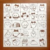 吉依卡哇chiikawa儿童手账辅助涂鸦手工制作神器镂空喷绘绘画模板