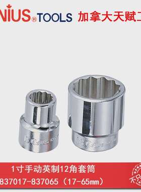 GENIUS天赋进口工具1寸25mm手动公制12角十二角套筒17-95mm